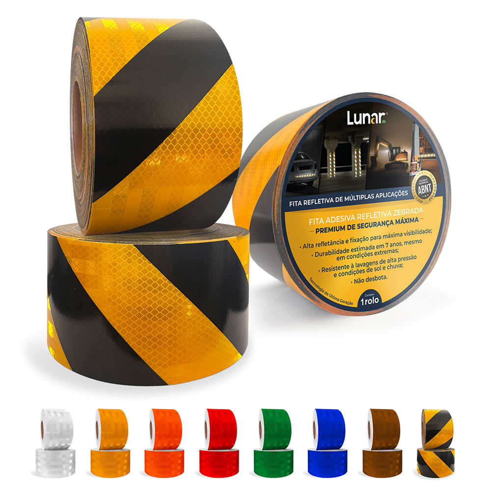 Fita Adesiva Refletiva Prismática Normativa - 10 cm de Largura