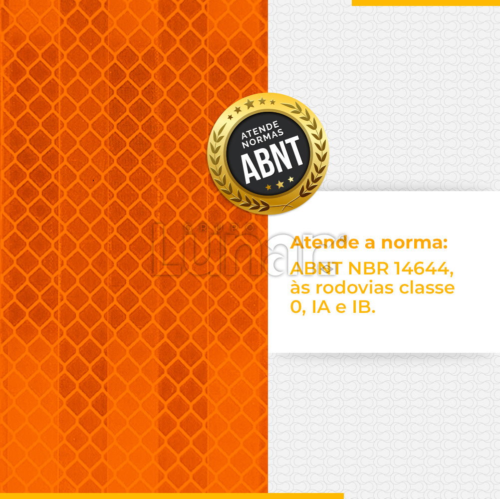 Fita Adesiva Refletiva Prismática Normativa Alta Intensidade - 10 cm de Largura