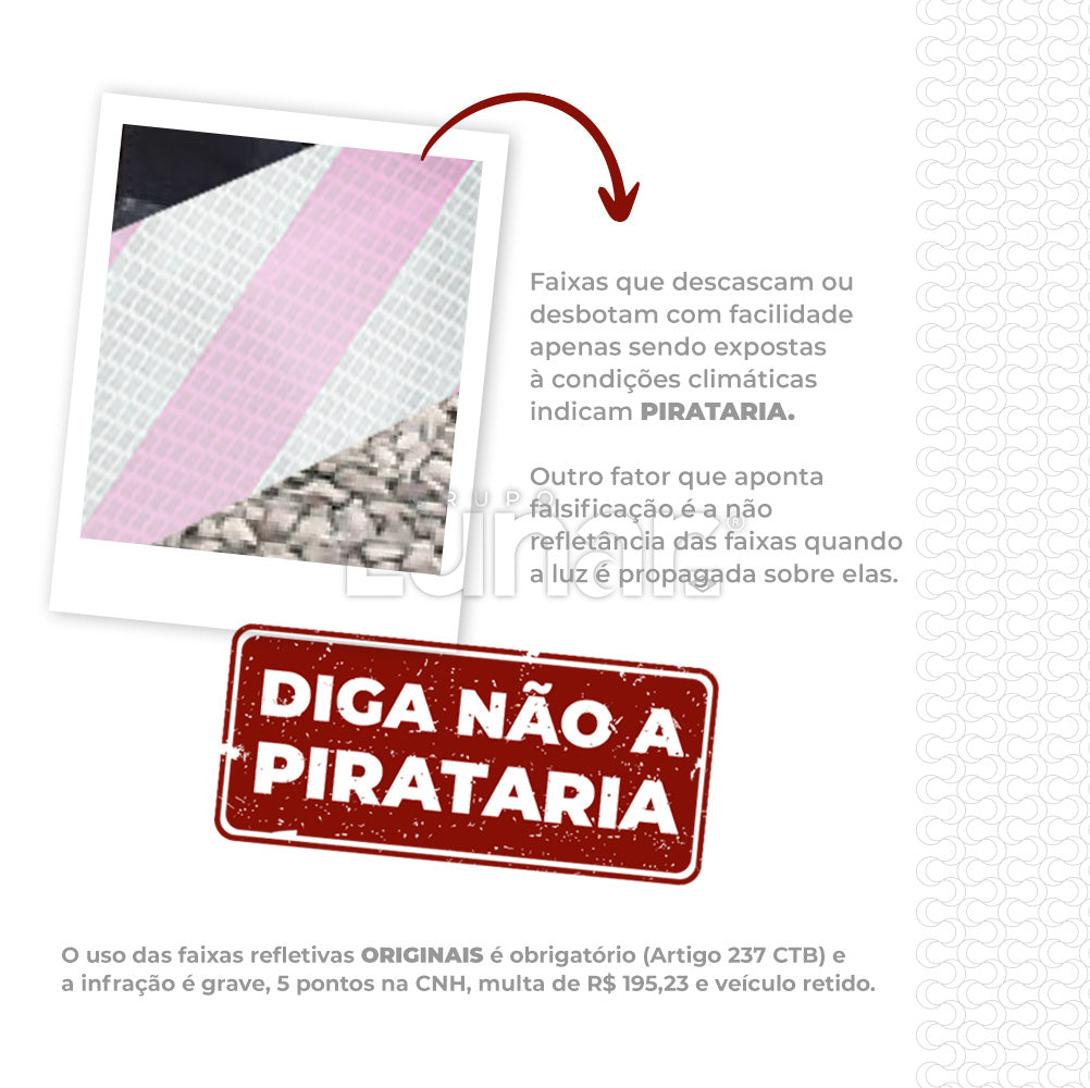 Faixa Adesiva Refletiva Para-choque - 10 cm x 2.40 m