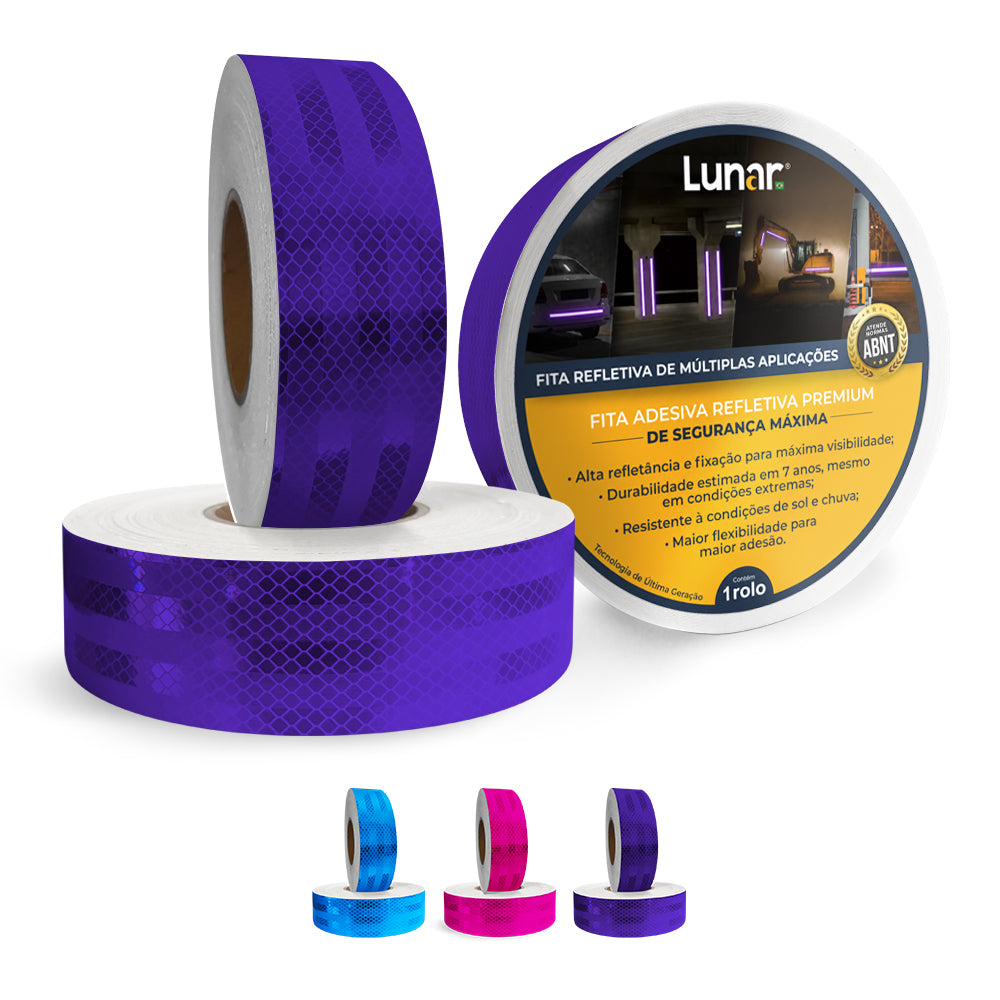 Fita Adesiva Refletiva Prismática Normativa Premium - 05 cm de Largura
