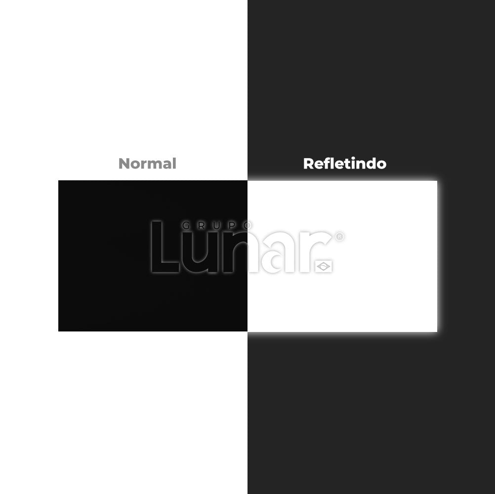 Película Adesiva Refletiva Preta - 0.62 m de Largura