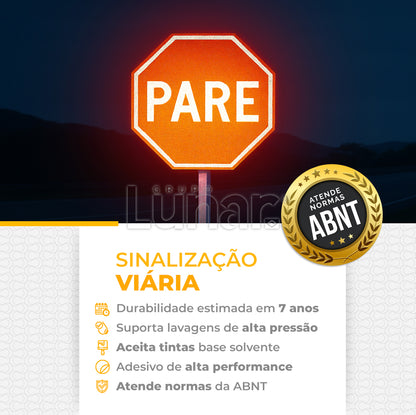 Película Adesiva Refletiva Prismática Normativa - 0.62 m de Largura