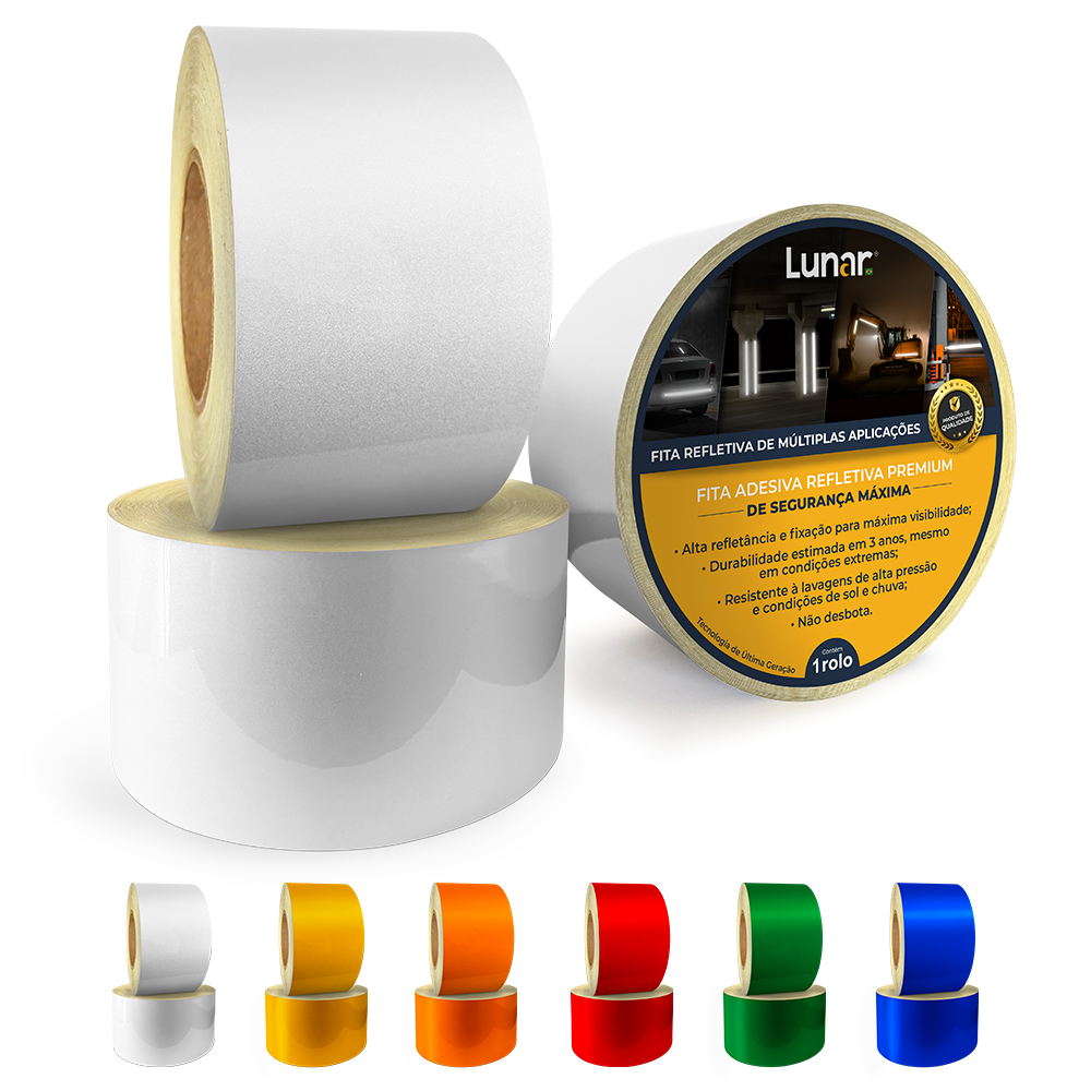 Fita Vinil Adesivo Refletivo Esfera de Vidro - 10 cm de Largura