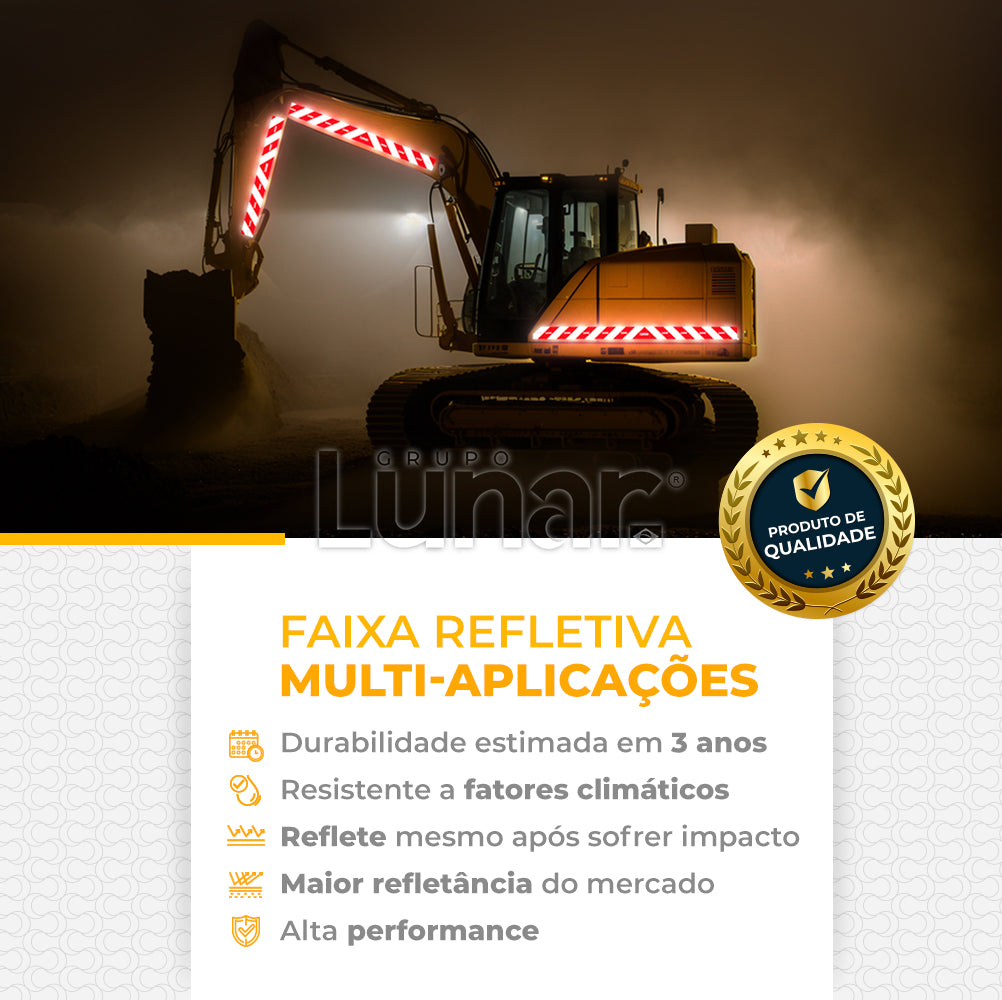 Faixa Adesiva Refletiva Para-choque  - 10 cm x 2.40 m