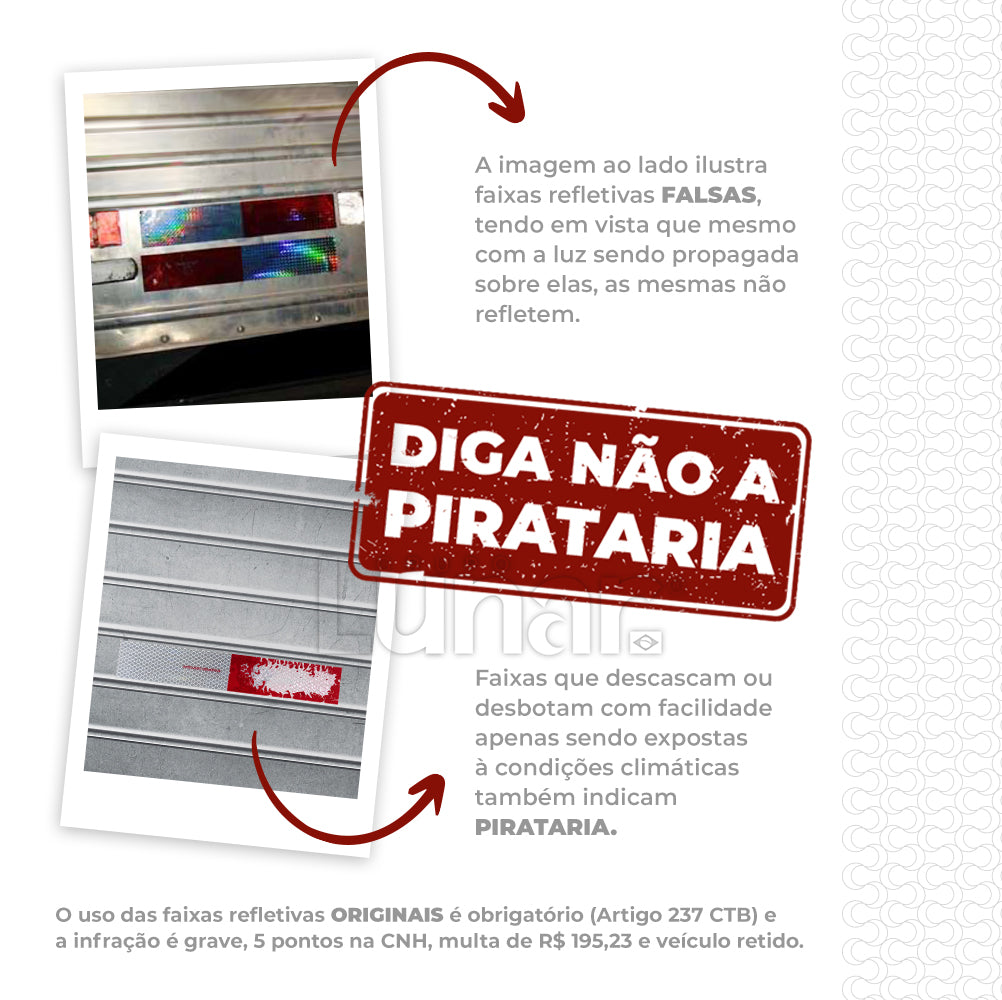 Faixa Adesiva Refletiva Lateral  - 5 cm x 30 cm