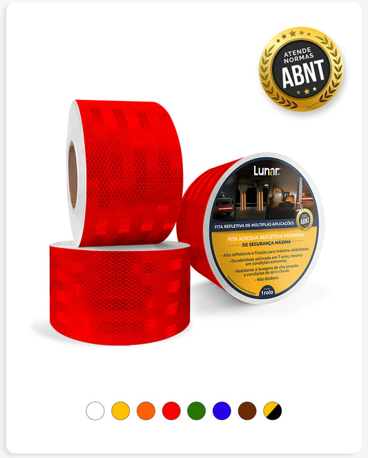 Fita Adesiva Refletiva Prismática Normativa - 10 cm de Largura