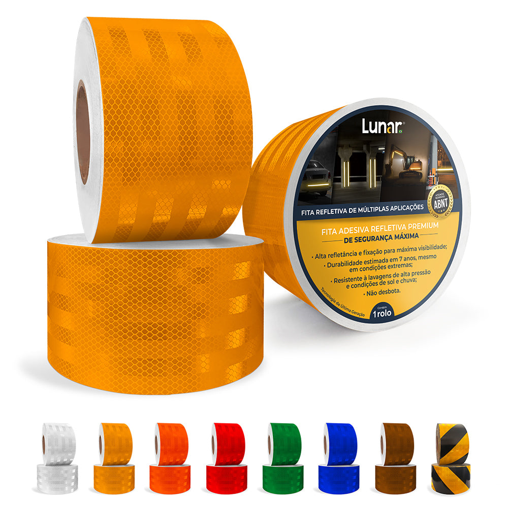 Fita Adesiva Refletiva Prismática Normativa - 10 cm de Largura