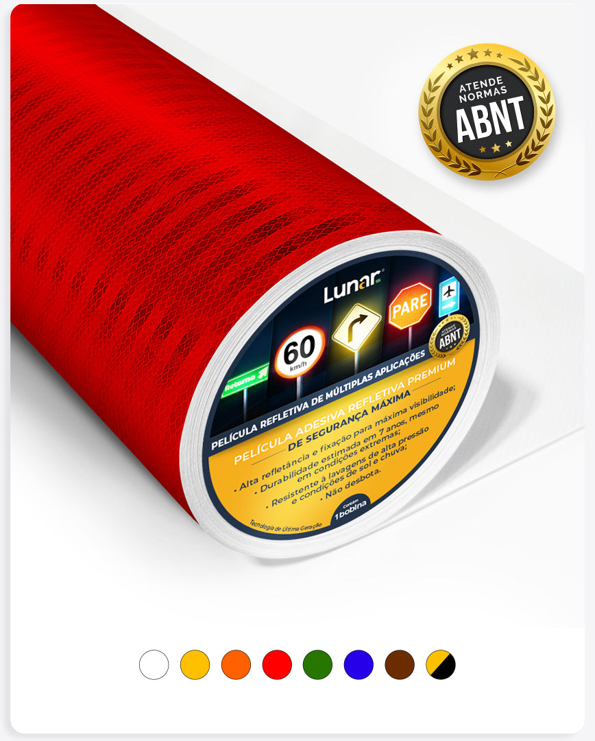 Película Adesiva Refletiva Prismática Normativa - 1.24 m de Largura