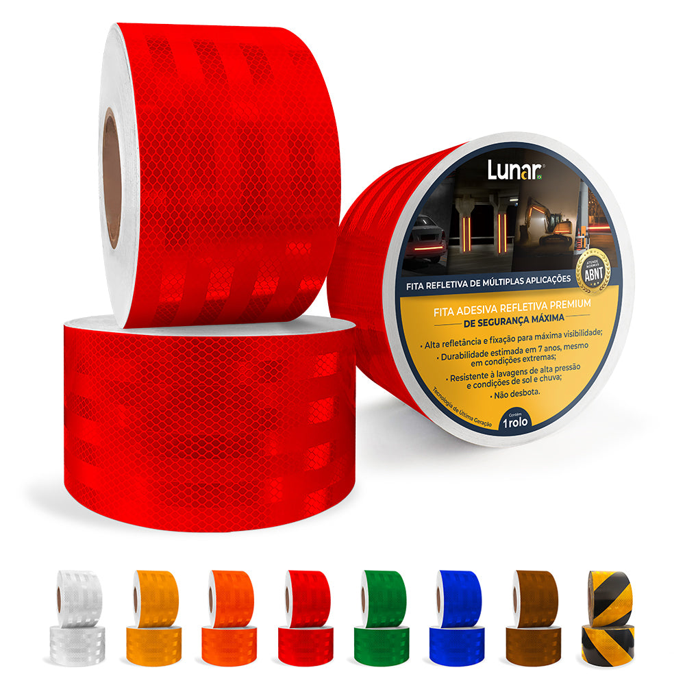 Fita Adesiva Refletiva Prismática Normativa - 10 cm de Largura