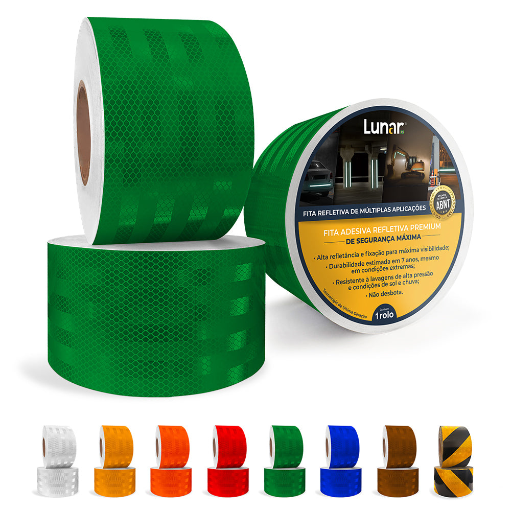 Fita Adesiva Refletiva Prismática Normativa - 10 cm de Largura