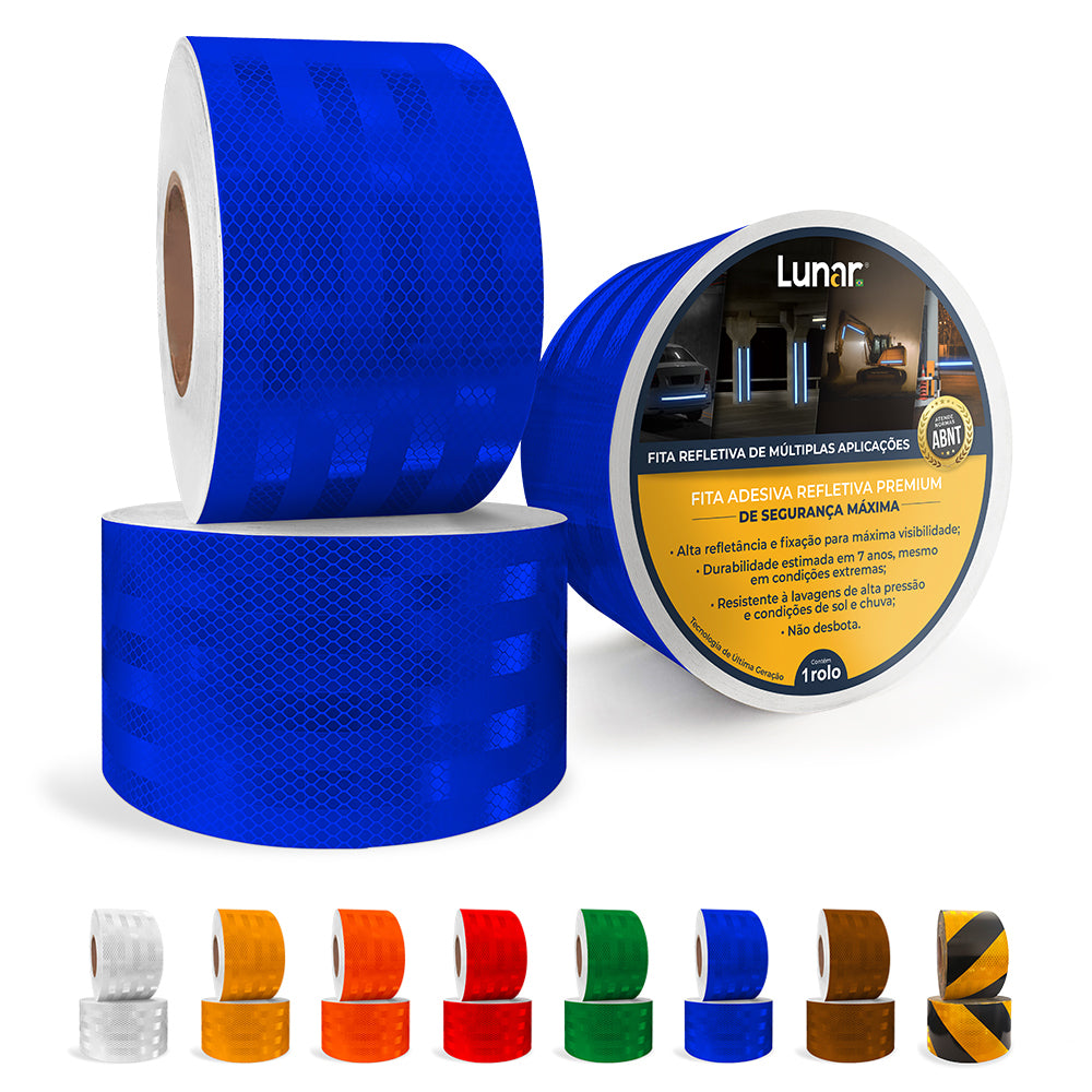 Fita Adesiva Refletiva Prismática Normativa - 10 cm de Largura