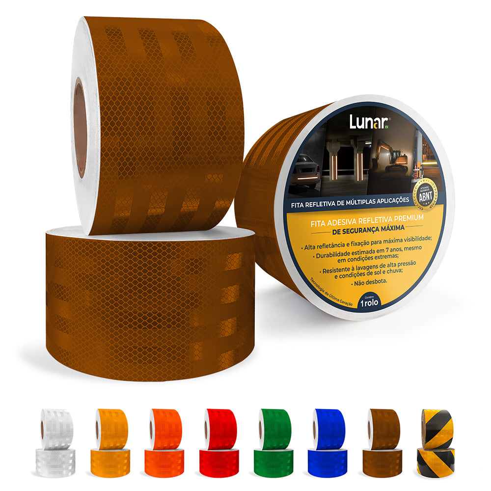 Fita Adesiva Refletiva Prismática Normativa - 10 cm de Largura