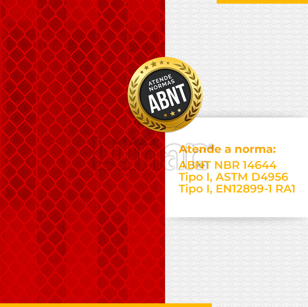 Película Adesiva Refletiva Prismática Normativa - 1.24 m de Largura