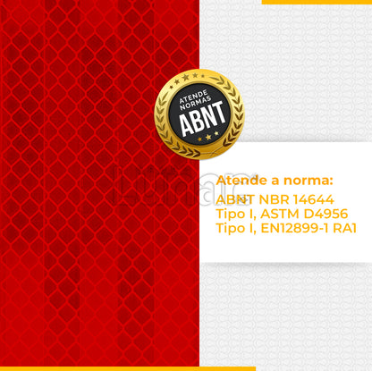 Película Adesiva Refletiva Prismática Normativa - 1.24 m de Largura