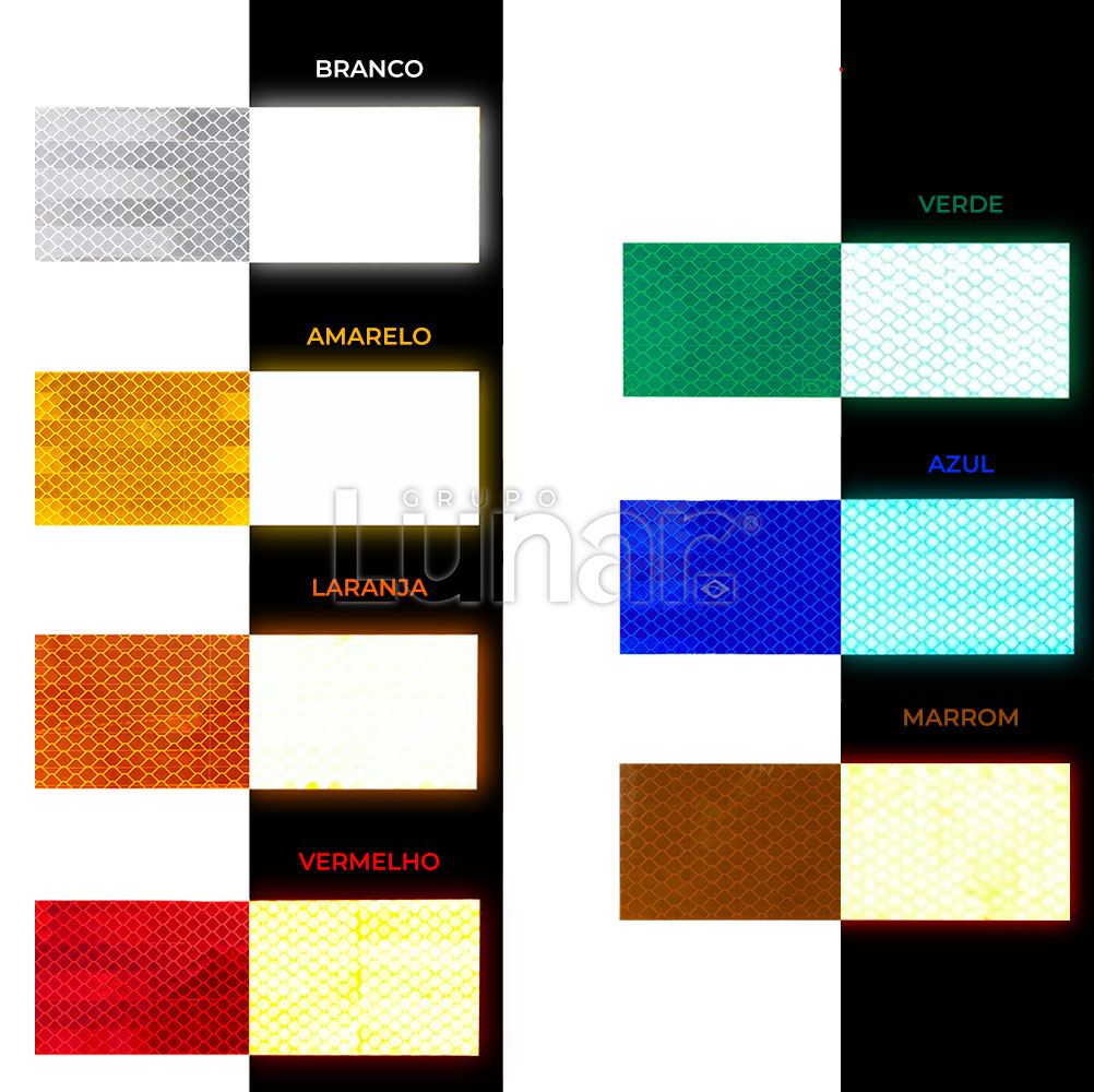 Película Adesiva Refletiva Prismática Normativa - 0.62 m de Largura