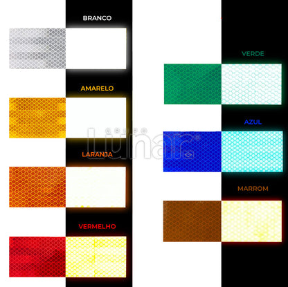 Película Adesiva Refletiva Prismática Normativa - 0.62 m de Largura