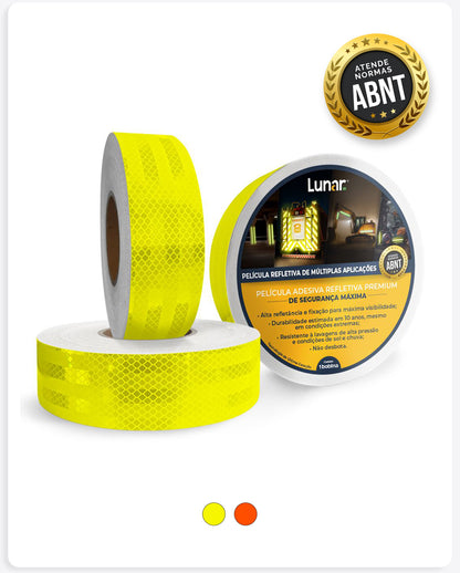 Fita Adesiva Refletiva Prismática Normativa Alta Intensidade - 05 cm de Largura