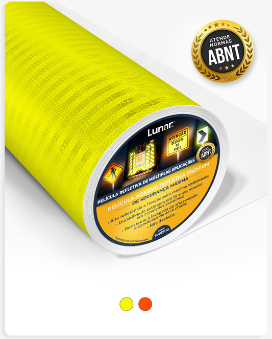 Película Adesiva Refletiva Prismática Normativa Alta Intensidade - 0.62 m de Largura