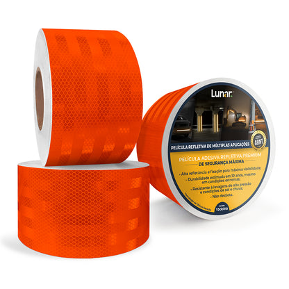 Fita Adesiva Refletiva Prismática Normativa Alta Intensidade - 10 cm de Largura