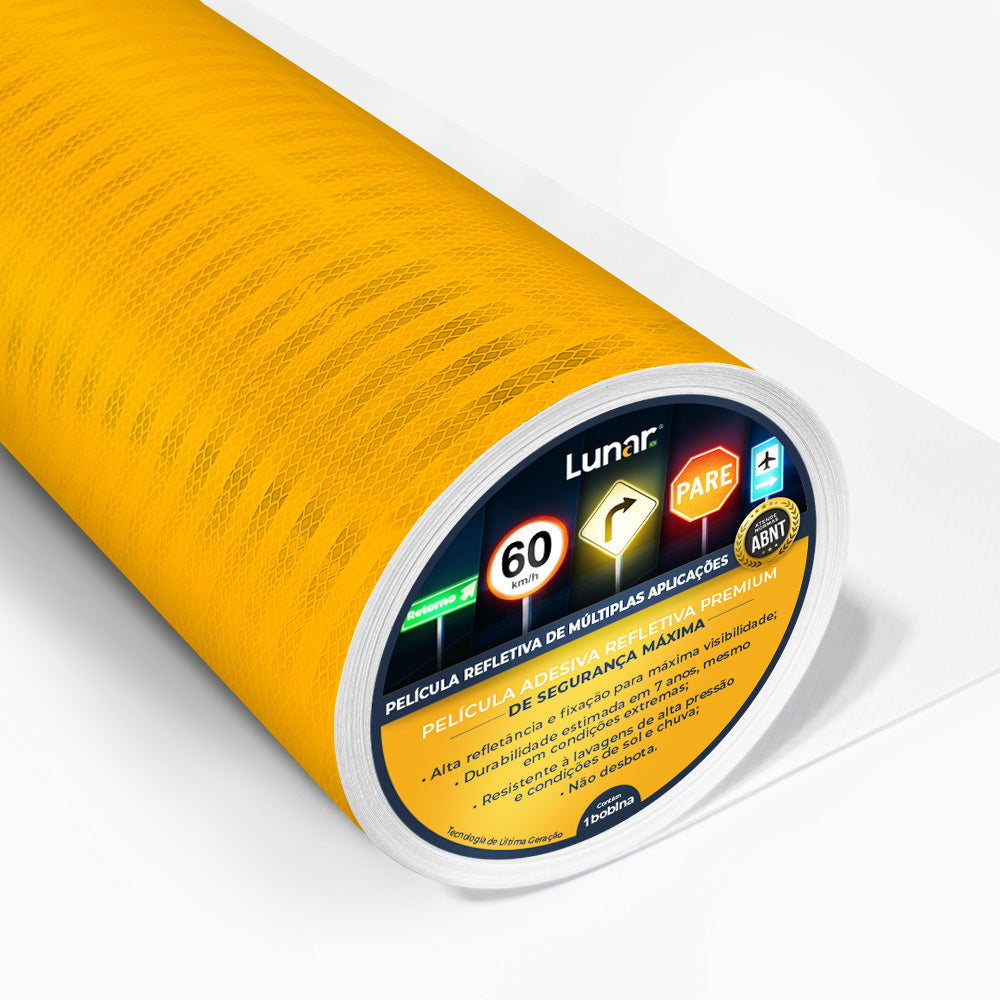 Película Adesiva Refletiva Prismática Normativa - 0.62 m de Largura