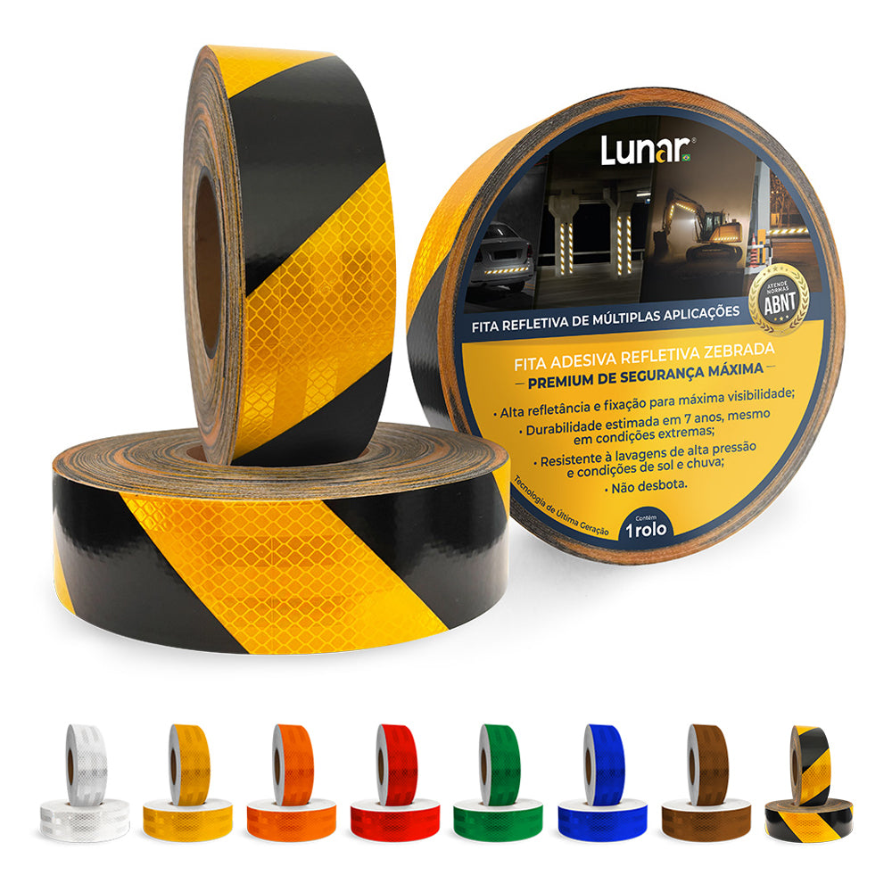 Fita Adesiva Refletiva Prismática Normativa - 05 cm de Largura