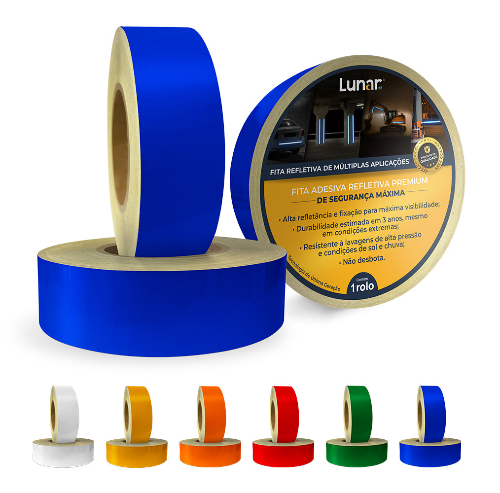 Fita Vinil Adesivo Refletivo Esfera de Vidro - 05 cm de Largura