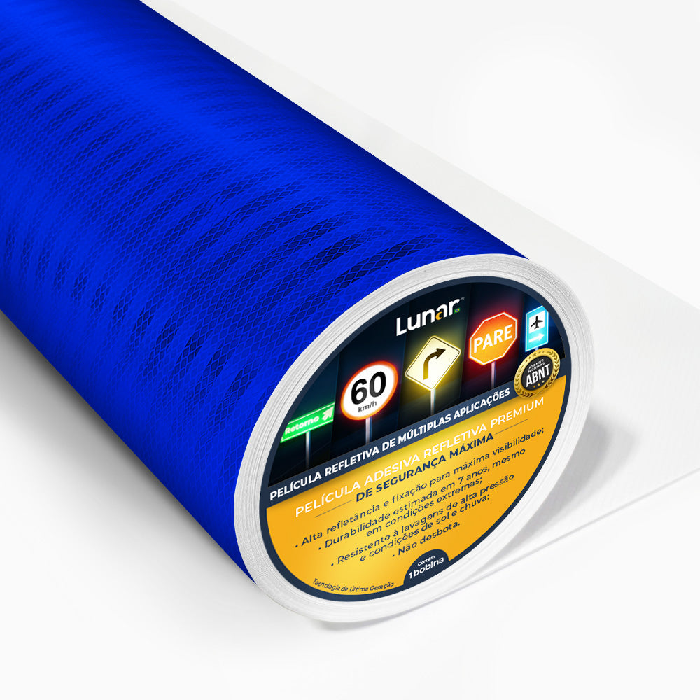 Película Adesiva Refletiva Prismática Normativa - 0.62 m de Largura