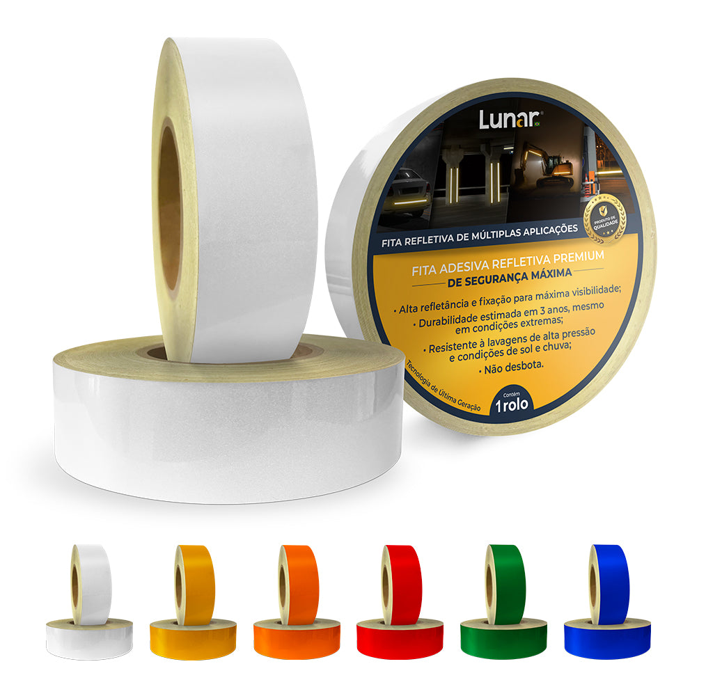 Fita Vinil Adesivo Refletivo Esfera de Vidro - 05 cm de Largura
