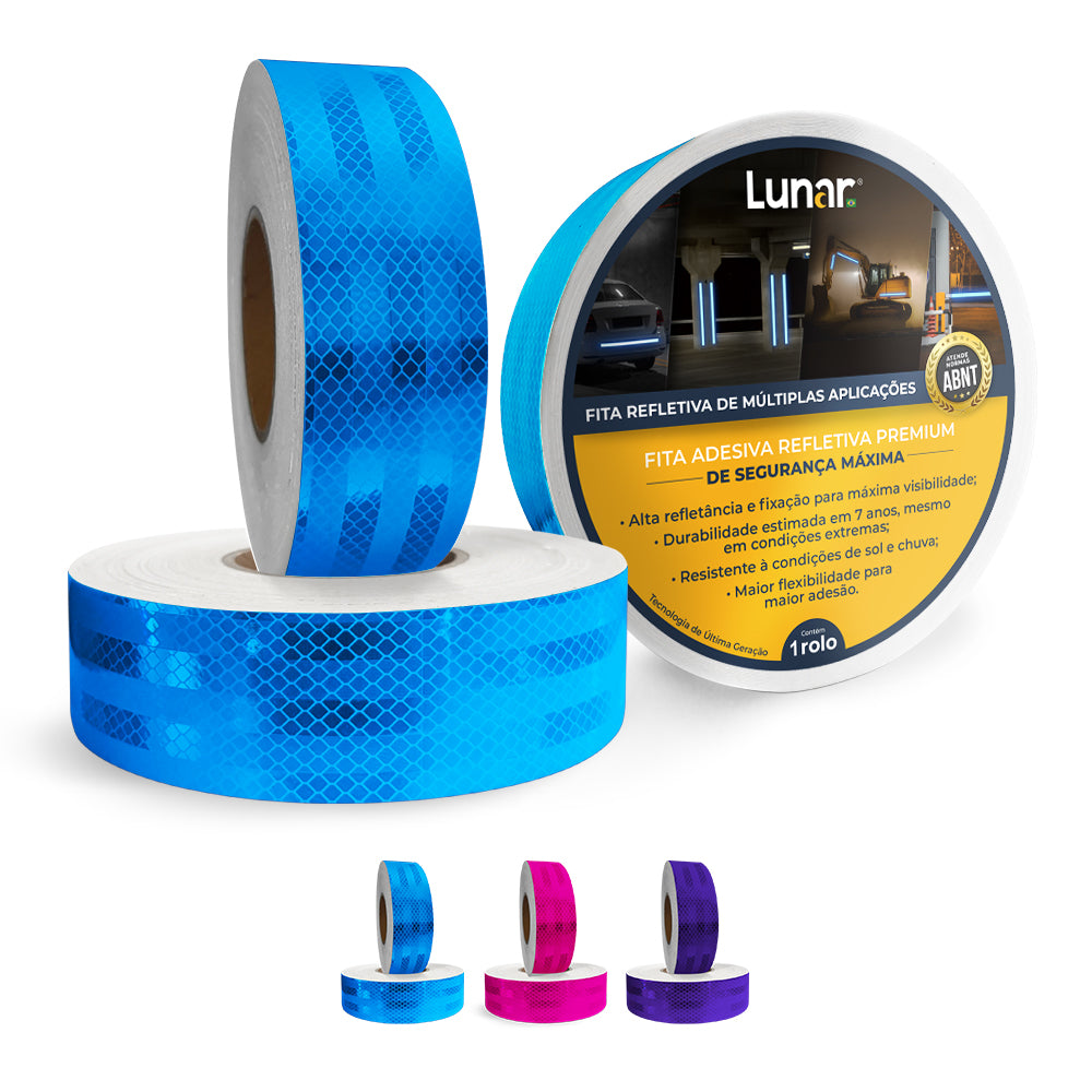Fita Adesiva Refletiva Prismática Normativa Premium - 05 cm de Largura