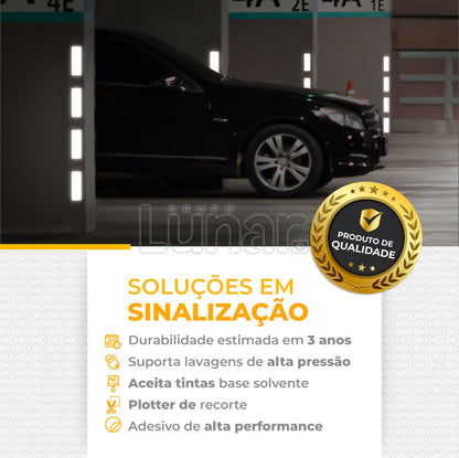 Película Adesiva Refletiva Preta - 1.24 m de Largura