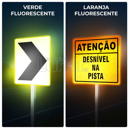 Película Adesiva Refletiva Prismática Normativa Alta Intensidade - 0.62 m de Largura