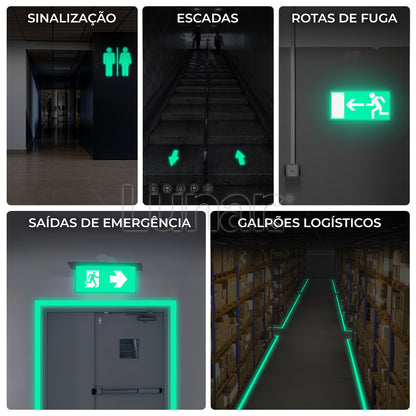 Película Adesiva Fotoluminescente - 1.24 m de Largura