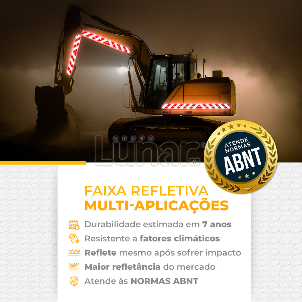 Faixa Adesiva Refletiva Para-choque  - 10 cm x 2.40 m