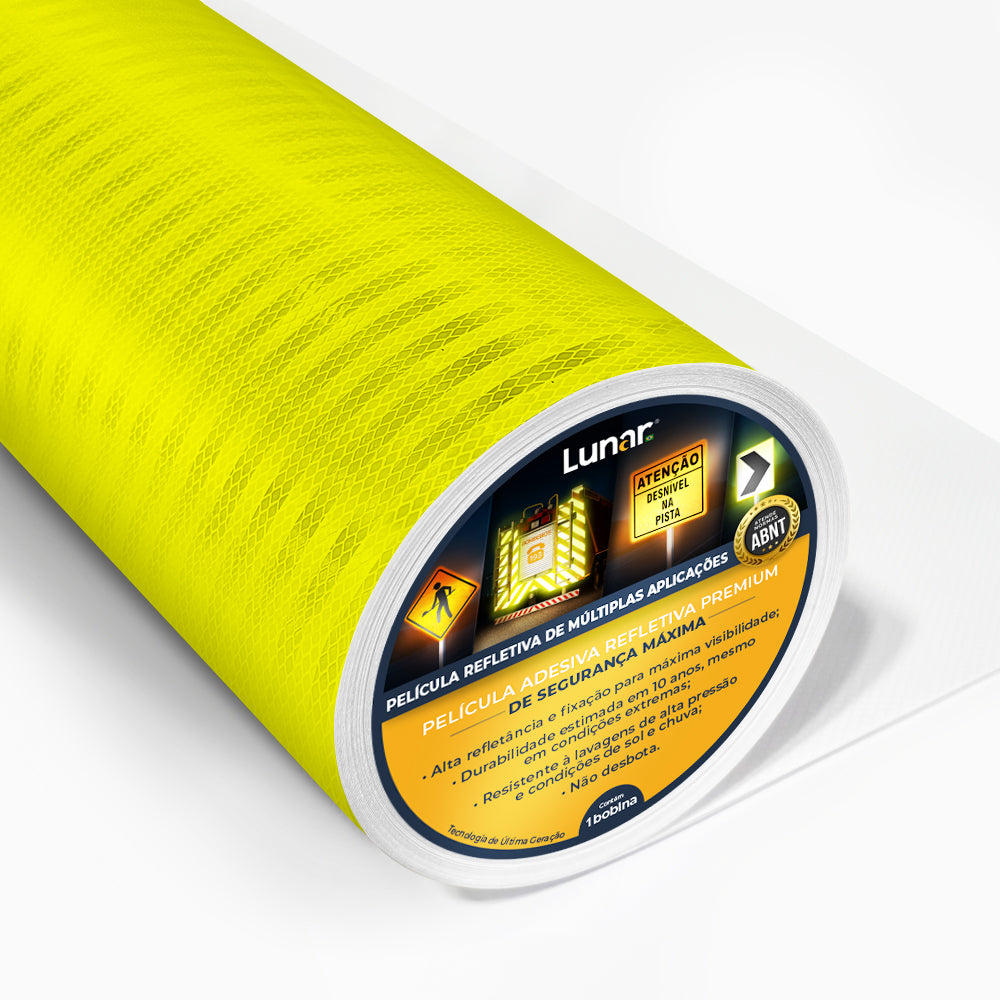 Película Adesiva Refletiva Prismática Normativa Alta Intensidade - 0.62 m de Largura