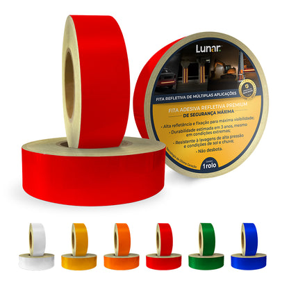 Fita Vinil Adesivo Refletivo Esfera de Vidro - 05 cm de Largura